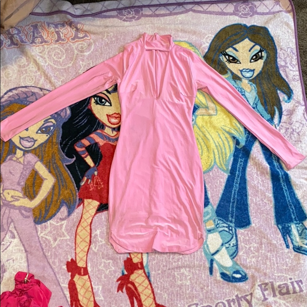 Long sleeved Pink Fashion Nova dress